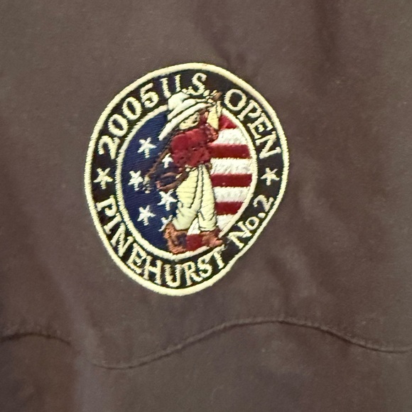 Footjoy US Open Windbreaker Black Golf Pinehurst 2005 Pullover Jacket Large L - Picture 4 of 9